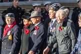 Units of the Far East Air Force (Group C13, 18 members) during the Royal British Legion March Past on Remembrance Sunday at the Cenotaph, Whitehall, Westminster, London, 11 November 2018, 12:16.