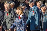 Units of the Far East Air Force (Group C13, 18 members) during the Royal British Legion March Past on Remembrance Sunday at the Cenotaph, Whitehall, Westminster, London, 11 November 2018, 12:16.
