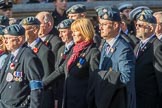 RAF Movements and Mobile Air Movements Squadrons Association (Group C15, 50 members) during the Royal British Legion March Past on Remembrance Sunday at the Cenotaph, Whitehall, Westminster, London, 11 November 2018, 12:16.