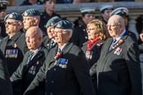 RAF Movements and Mobile Air Movements Squadrons Association (Group C15, 50 members) during the Royal British Legion March Past on Remembrance Sunday at the Cenotaph, Whitehall, Westminster, London, 11 November 2018, 12:16.