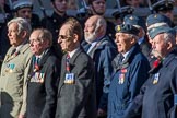 Coastal Command and Maritime Air Association (CCMAA) (Group C18, 21 members) during the Royal British Legion March Past on Remembrance Sunday at the Cenotaph, Whitehall, Westminster, London, 11 November 2018, 12:17