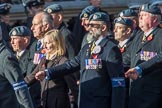 Royal Air Force Survival Equipment (squippers) Association (Group C23, 50 members) during the Royal British Legion March Past on Remembrance Sunday at the Cenotaph, Whitehall, Westminster, London, 11 November 2018, 12:18.