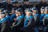 WRAF Branch of the Royal Air Forces Association (Group C30, 80 members) during the Royal British Legion March Past on Remembrance Sunday at the Cenotaph, Whitehall, Westminster, London, 11 November 2018, 12:19.