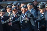 Royal Air Force Servicing Commando and Tactical Supply Wing Association (Group C36, 50 members) during the Royal British Legion March Past on Remembrance Sunday at the Cenotaph, Whitehall, Westminster, London, 11 November 2018, 12:20.