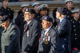 Royal Observer Corps Association (Group C38, 67 members) during the Royal British Legion March Past on Remembrance Sunday at the Cenotaph, Whitehall, Westminster, London, 11 November 2018, 12:20.