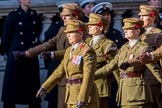 FANY (PRVC) (Group D1, 53 members) during the Royal British Legion March Past on Remembrance Sunday at the Cenotaph, Whitehall, Westminster, London, 11 November 2018, 12:20.
