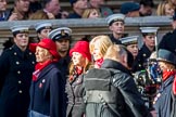 The War Widows' Association  of Great Britain (Group D7, 47 members) during the Royal British Legion March Past on Remembrance Sunday at the Cenotaph, Whitehall, Westminster, London, 11 November 2018, 12:21.