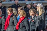 RNRM Widows Association  (Group D8, 10 members) during the Royal British Legion March Past on Remembrance Sunday at the Cenotaph, Whitehall, Westminster, London, 11 November 2018, 12:21.