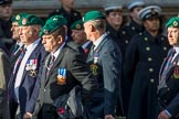 Commando Veterans Association  (Group D12, 42 members) during the Royal British Legion March Past on Remembrance Sunday at the Cenotaph, Whitehall, Westminster, London, 11 November 2018, 12:22.