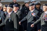 Circuit of Service Lodges (Group D14, 35 members) during the Royal British Legion March Past on Remembrance Sunday at the Cenotaph, Whitehall, Westminster, London, 11 November 2018, 12:22.
