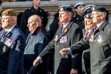 The Royal British Legion (Group D15, 150 members) during the Royal British Legion March Past on Remembrance Sunday at the Cenotaph, Whitehall, Westminster, London, 11 November 2018, 12:22.