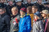 Children (and Families) of Far East Prisoners of War (Group M2, 59 members) during the Royal British Legion March Past on Remembrance Sunday at the Cenotaph, Whitehall, Westminster, London, 11 November 2018, 12:25.