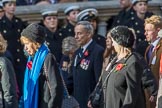 The British Evacuees Association (Group M4, 50 members) during the Royal British Legion March Past on Remembrance Sunday at the Cenotaph, Whitehall, Westminster, London, 11 November 2018, 12:25.