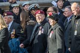 The British Evacuees Association (Group M4, 50 members) during the Royal British Legion March Past on Remembrance Sunday at the Cenotaph, Whitehall, Westminster, London, 11 November 2018, 12:25.