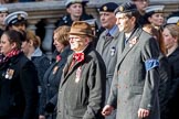 NAAFI EFI NCS Association (Group M7, 20 members) during the Royal British Legion March Past on Remembrance Sunday at the Cenotaph, Whitehall, Westminster, London, 11 November 2018, 12:26.