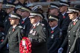 St John Ambulance (Group M12, 25 members) during the Royal British Legion March Past on Remembrance Sunday at the Cenotaph, Whitehall, Westminster, London, 11 November 2018, 12:26.