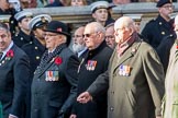 The Firefighters Memorial Trust (Group M16, 25 members) during the Royal British Legion March Past on Remembrance Sunday at the Cenotaph, Whitehall, Westminster, London, 11 November 2018, 12:26.