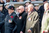 The Firefighters Memorial Trust (Group M16, 25 members) during the Royal British Legion March Past on Remembrance Sunday at the Cenotaph, Whitehall, Westminster, London, 11 November 2018, 12:26.