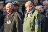 The Firefighters Memorial Trust (Group M16, 25 members) during the Royal British Legion March Past on Remembrance Sunday at the Cenotaph, Whitehall, Westminster, London, 11 November 2018, 12:26.