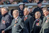 The Firefighters Memorial Trust (Group M16, 25 members) during the Royal British Legion March Past on Remembrance Sunday at the Cenotaph, Whitehall, Westminster, London, 11 November 2018, 12:26.