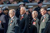 The Firefighters Memorial Trust (Group M16, 25 members) during the Royal British Legion March Past on Remembrance Sunday at the Cenotaph, Whitehall, Westminster, London, 11 November 2018, 12:26..