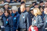 Blue Cross (Group M20, 18 members) during the Royal British Legion March Past on Remembrance Sunday at the Cenotaph, Whitehall, Westminster, London, 11 November 2018, 12:27.