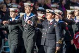 Sea Cadets Corps (Group M35, ?? members) during the Royal British Legion March Past on Remembrance Sunday at the Cenotaph, Whitehall, Westminster, London, 11 November 2018, 12:29.
