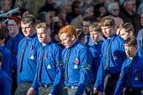 The Boys' Brigade (Group M39, 79 members) during the Royal British Legion March Past on Remembrance Sunday at the Cenotaph, Whitehall, Westminster, London, 11 November 2018, 12:30.