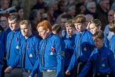 The Boys' Brigade (Group M39, 79 members) during the Royal British Legion March Past on Remembrance Sunday at the Cenotaph, Whitehall, Westminster, London, 11 November 2018, 12:30.