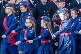 Church Lads' and Church Girls' Brigade (Group M41, 25 members) during the Royal British Legion March Past on Remembrance Sunday at the Cenotaph, Whitehall, Westminster, London, 11 November 2018, 12:30.