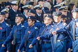 Metropolitan Police Volunteer Police Cadets (Group M42, 16 members) during the Royal British Legion March Past on Remembrance Sunday at the Cenotaph, Whitehall, Westminster, London, 11 November 2018, 12:31.