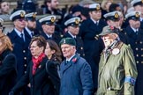 The Post Office Fellowship of Remembrance (Group M43, 8 members) during the Royal British Legion March Past on Remembrance Sunday at the Cenotaph, Whitehall, Westminster, London, 11 November 2018, 12:31.