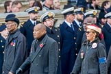 The West India Regimental Heritage Trust (Group M45, 7 members) during the Royal British Legion March Past on Remembrance Sunday at the Cenotaph, Whitehall, Westminster, London, 11 November 2018, 12:31.