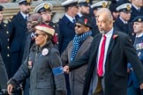 The West India Regimental Heritage Trust (Group M45, 7 members) during the Royal British Legion March Past on Remembrance Sunday at the Cenotaph, Whitehall, Westminster, London, 11 November 2018, 12:31.