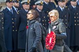 The NFWI - National Federation of Women's Institutes (Group M47, 4 members) during the Royal British Legion March Past on Remembrance Sunday at the Cenotaph, Whitehall, Westminster, London, 11 November 2018, 12:31.