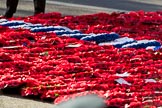 A sea of wreaths at the Cenotaph after the the Royal British Legion March Past on Remembrance Sunday at the Cenotaph, Whitehall, Westminster, London, 11 November 2018, 12:33.
