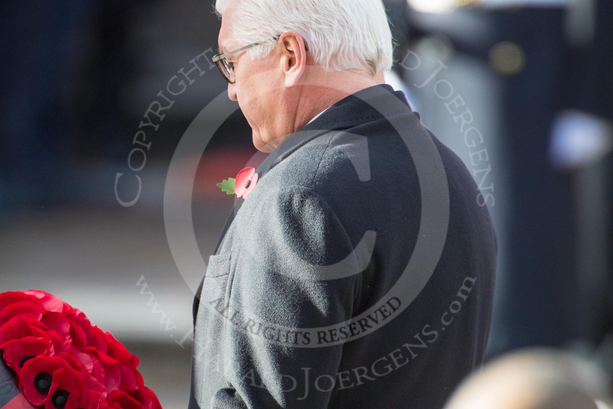 HE The President of the Federal Republic of Germany, Frank-Walter Steinmeier  during the Remembrance Sunday Cenotaph Ceremony 2018 at Horse Guards Parade, Westminster, London, 11 November 2018, 11:04.