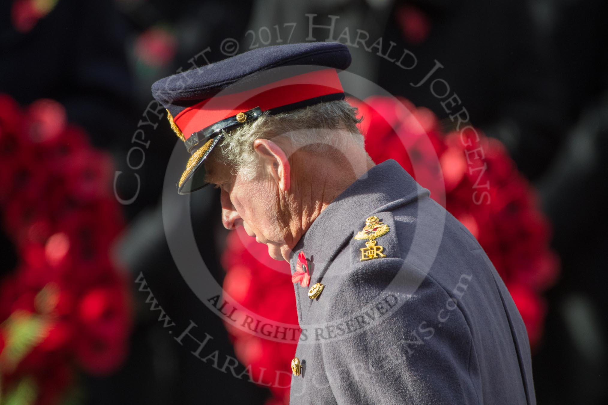 HRH The Prince of Wales (Prince Charles) during Remembrance Sunday Cenotaph Ceremony 2018 at Horse Guards Parade, Westminster, London, 11 November 2018, 11:05.