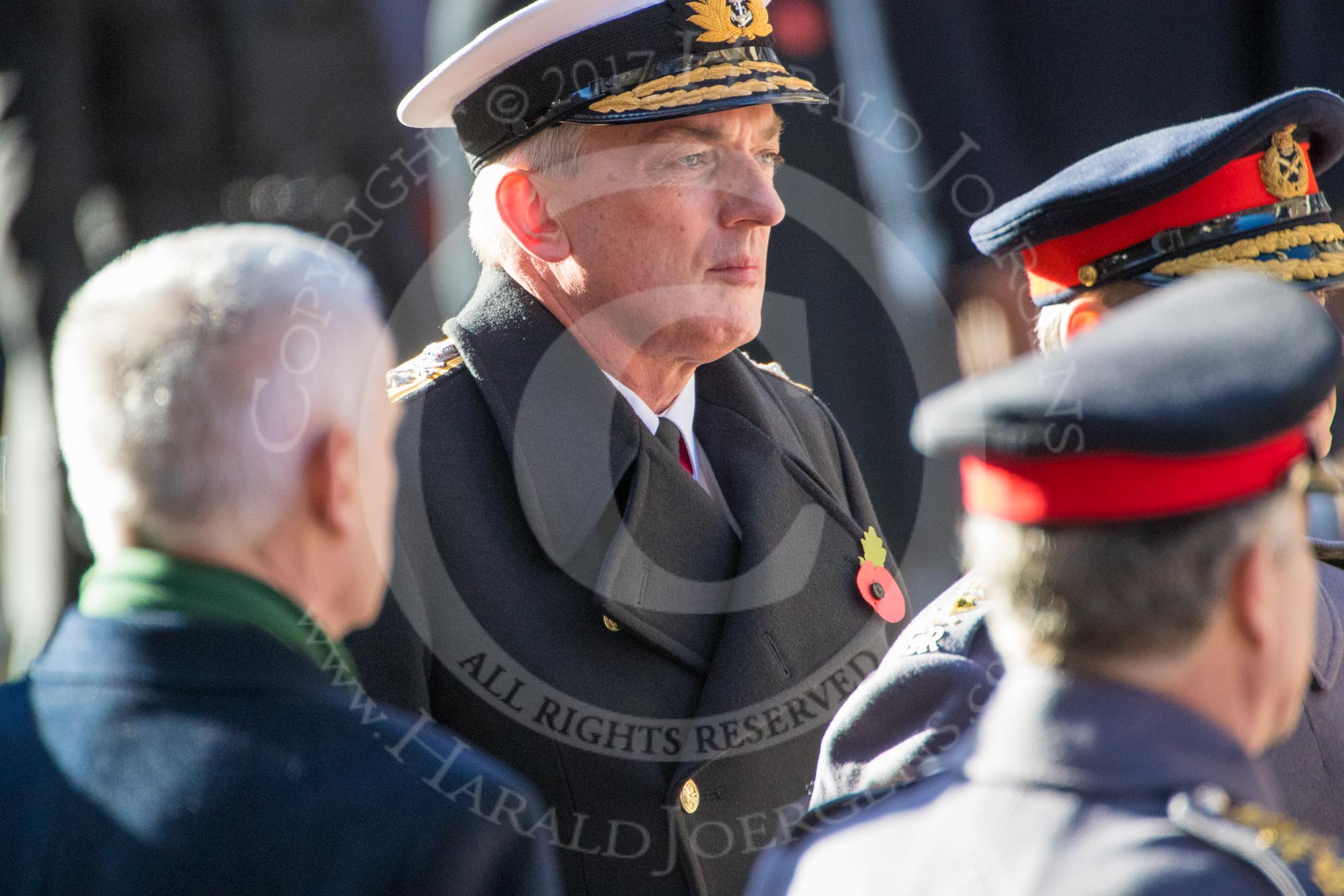 during Remembrance Sunday Cenotaph Ceremony 2018 at Horse Guards Parade, Westminster, London, 11 November 2018, 11:16.