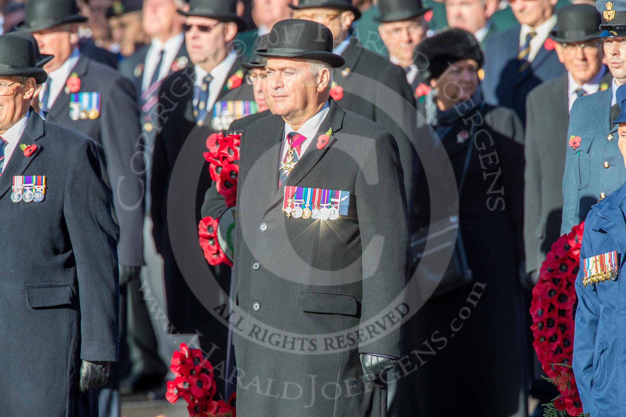 during Remembrance Sunday Cenotaph Ceremony 2018 at Horse Guards Parade, Westminster, London, 11 November 2018, 11:26.