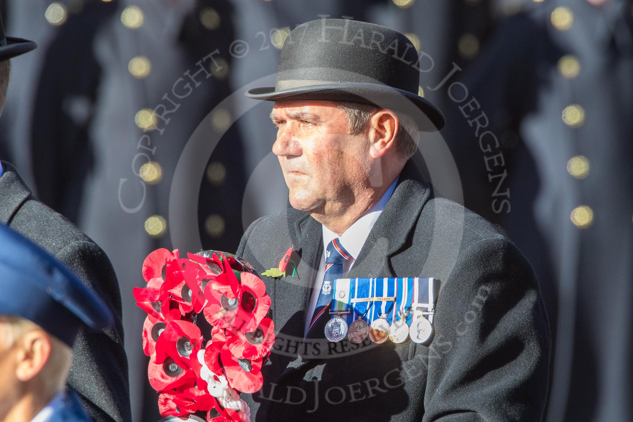 ??? as representatives of the Royal Naval Association  during the Remembrance Sunday Cenotaph Ceremony 2018 at Horse Guards Parade, Westminster, London, 11 November 2018, 11:28.