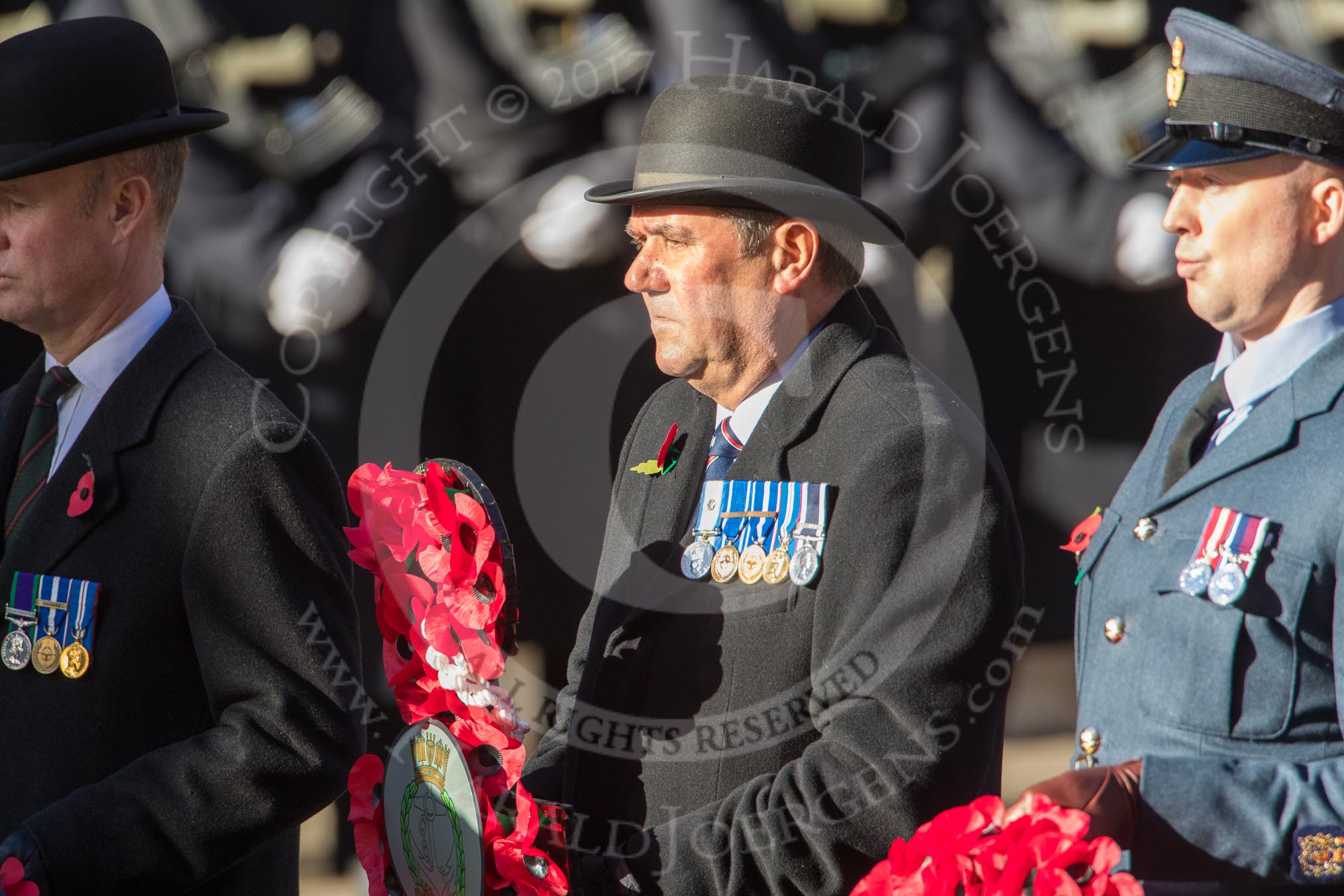 during Remembrance Sunday Cenotaph Ceremony 2018 at Horse Guards Parade, Westminster, London, 11 November 2018, 11:28.