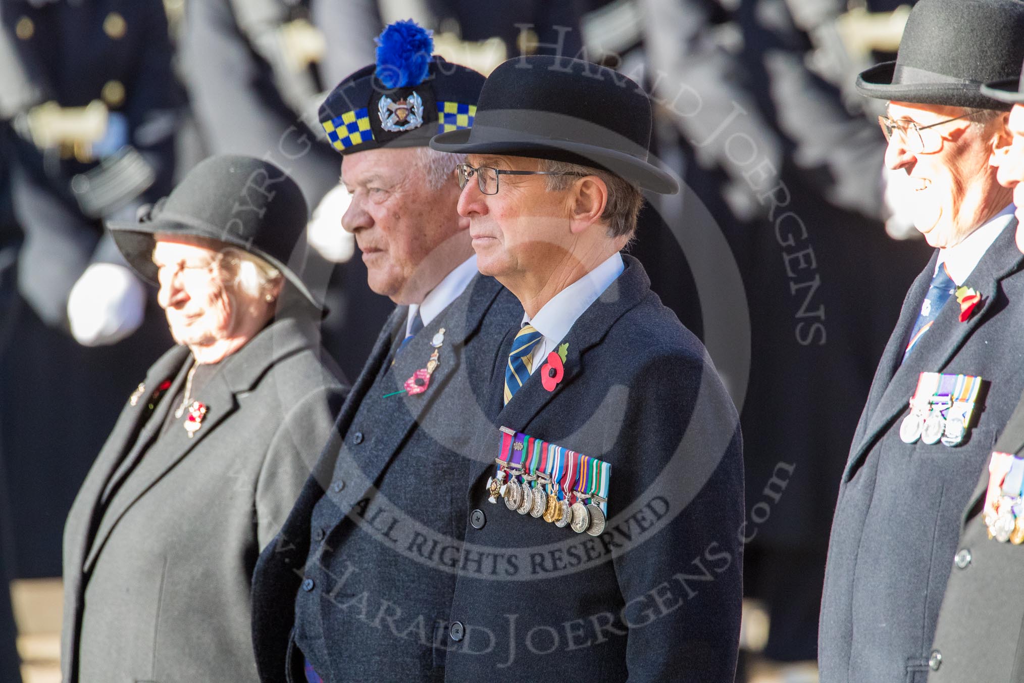 during Remembrance Sunday Cenotaph Ceremony 2018 at Horse Guards Parade, Westminster, London, 11 November 2018, 11:28.