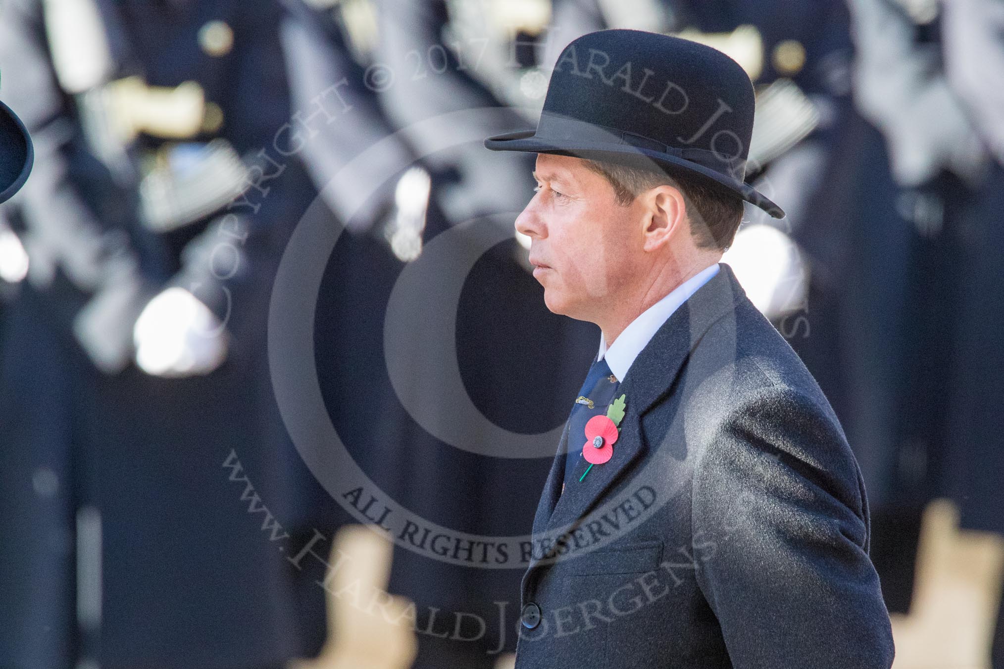 during Remembrance Sunday Cenotaph Ceremony 2018 at Horse Guards Parade, Westminster, London, 11 November 2018, 11:29.