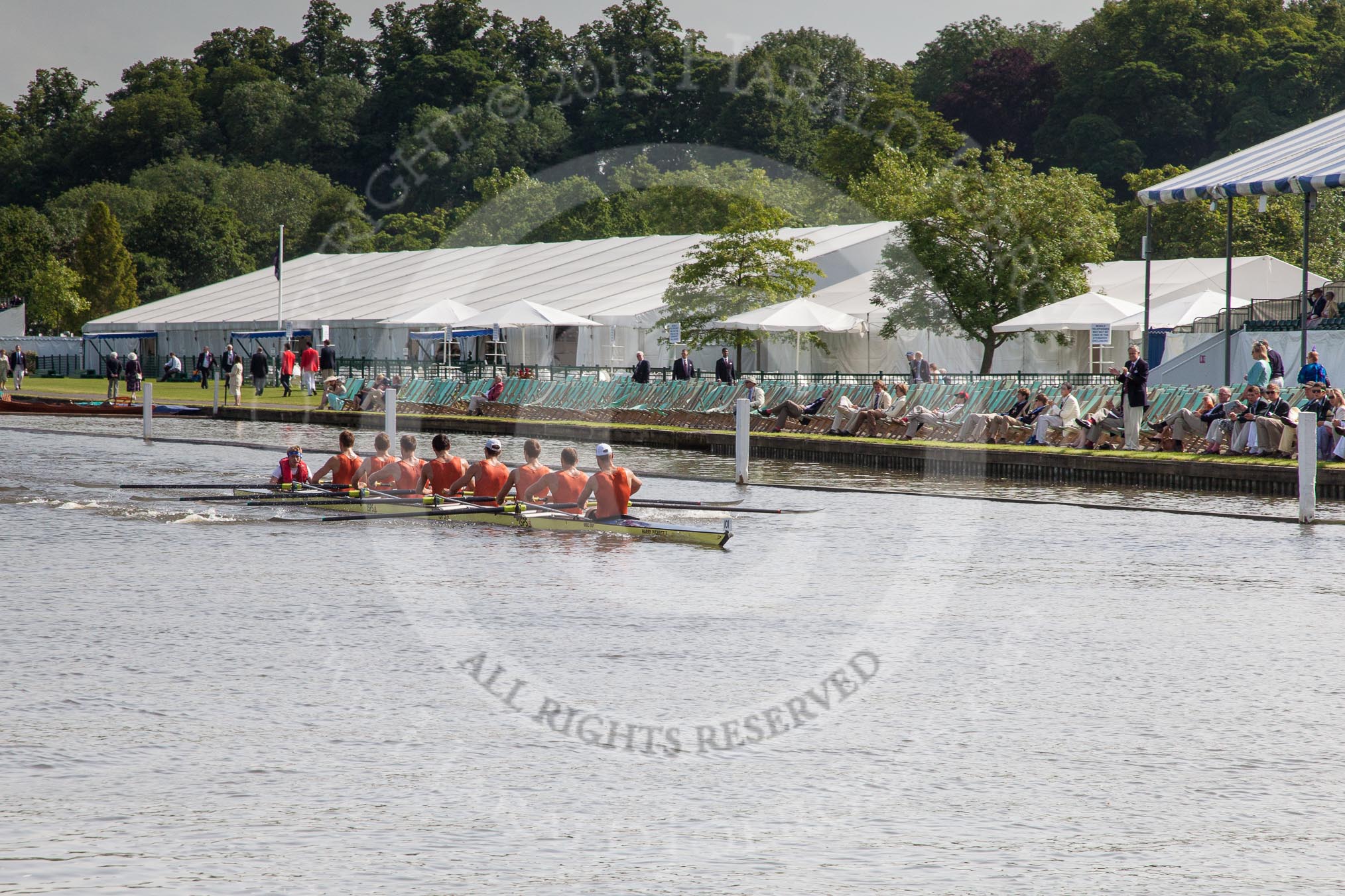 Henley Royal Regatta 2012 (Thursday): Race 7, Temple Challenge Cup:  University of Groningen, Holland  (110, Bucks) v St Petersburg University, Russia (101, Berks).
River Thames beteen Henley-on-Thames and Remenham/Temple Island ,
Henley-on-Thames,
Oxfordshire,
United Kingdom,
on 28 June 2012 at 09:40, image #31