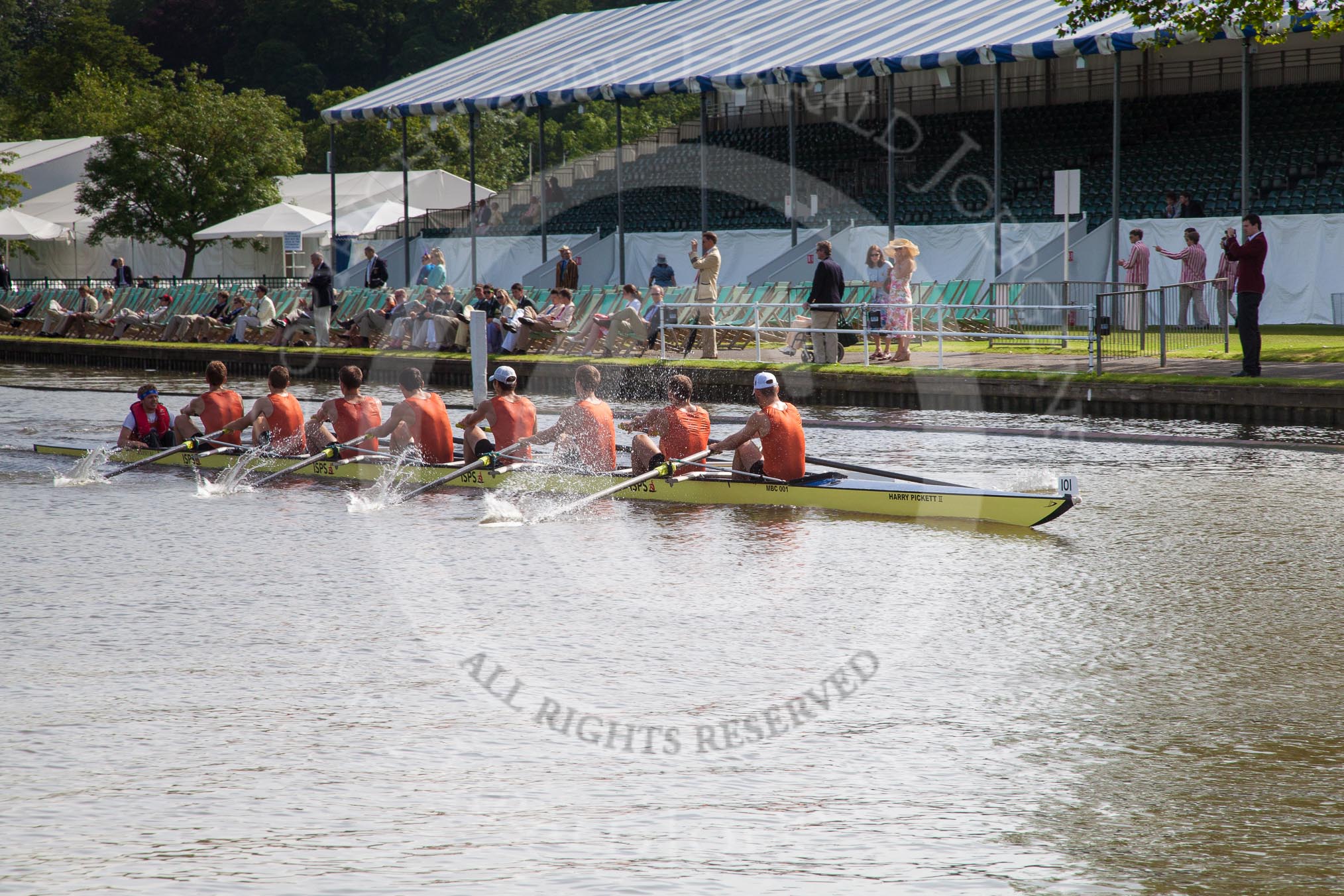 Henley Royal Regatta 2012 (Thursday): Race 7, Temple Challenge Cup:  University of Groningen, Holland  (110, Bucks) v St Petersburg University, Russia (101, Berks).
River Thames beteen Henley-on-Thames and Remenham/Temple Island ,
Henley-on-Thames,
Oxfordshire,
United Kingdom,
on 28 June 2012 at 09:40, image #32