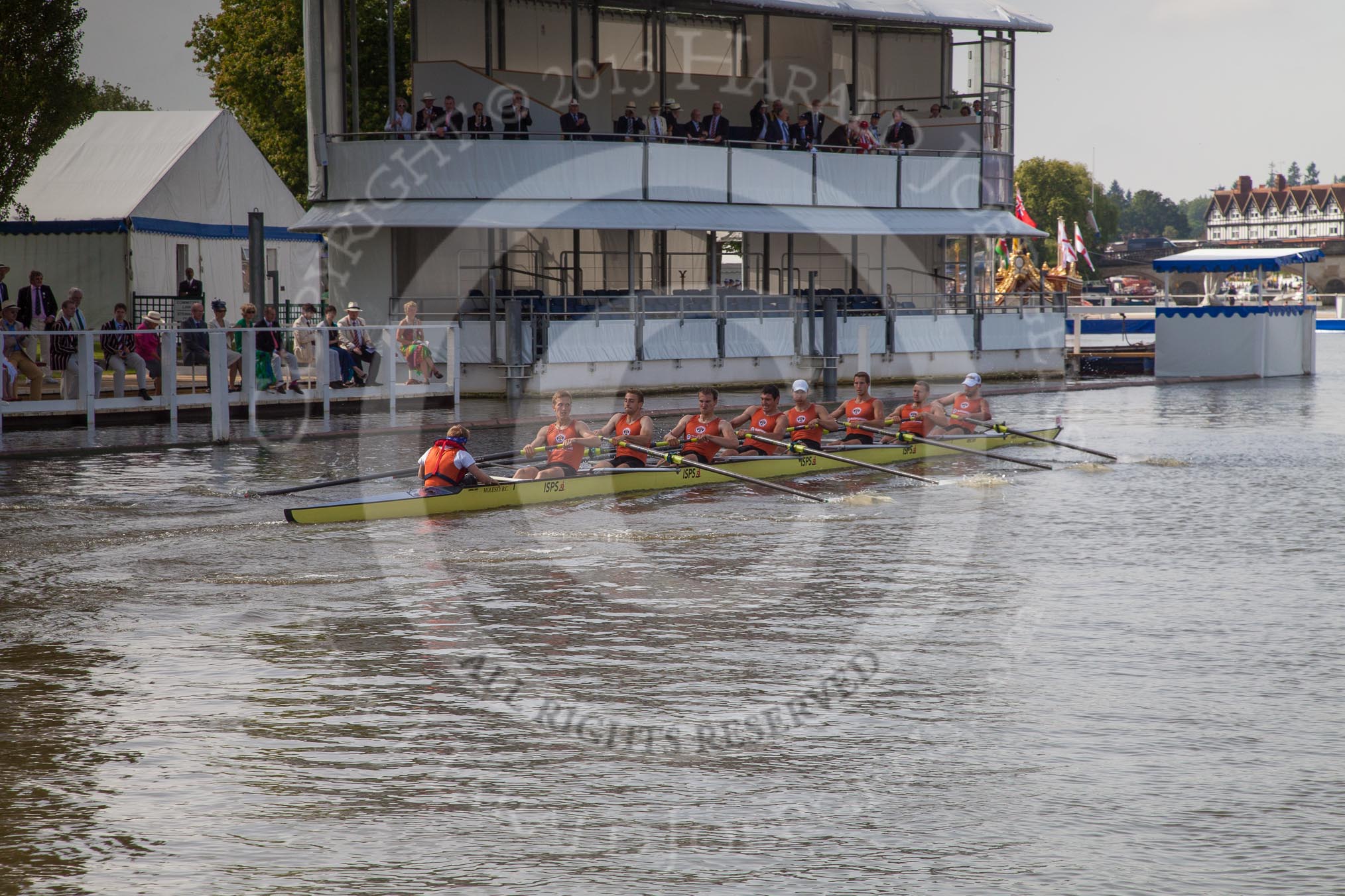 Henley Royal Regatta 2012 (Thursday): Race 7, Temple Challenge Cup:  University of Groningen, Holland  (110, Bucks) v St Petersburg University, Russia (101, Berks).
River Thames beteen Henley-on-Thames and Remenham/Temple Island ,
Henley-on-Thames,
Oxfordshire,
United Kingdom,
on 28 June 2012 at 09:40, image #33