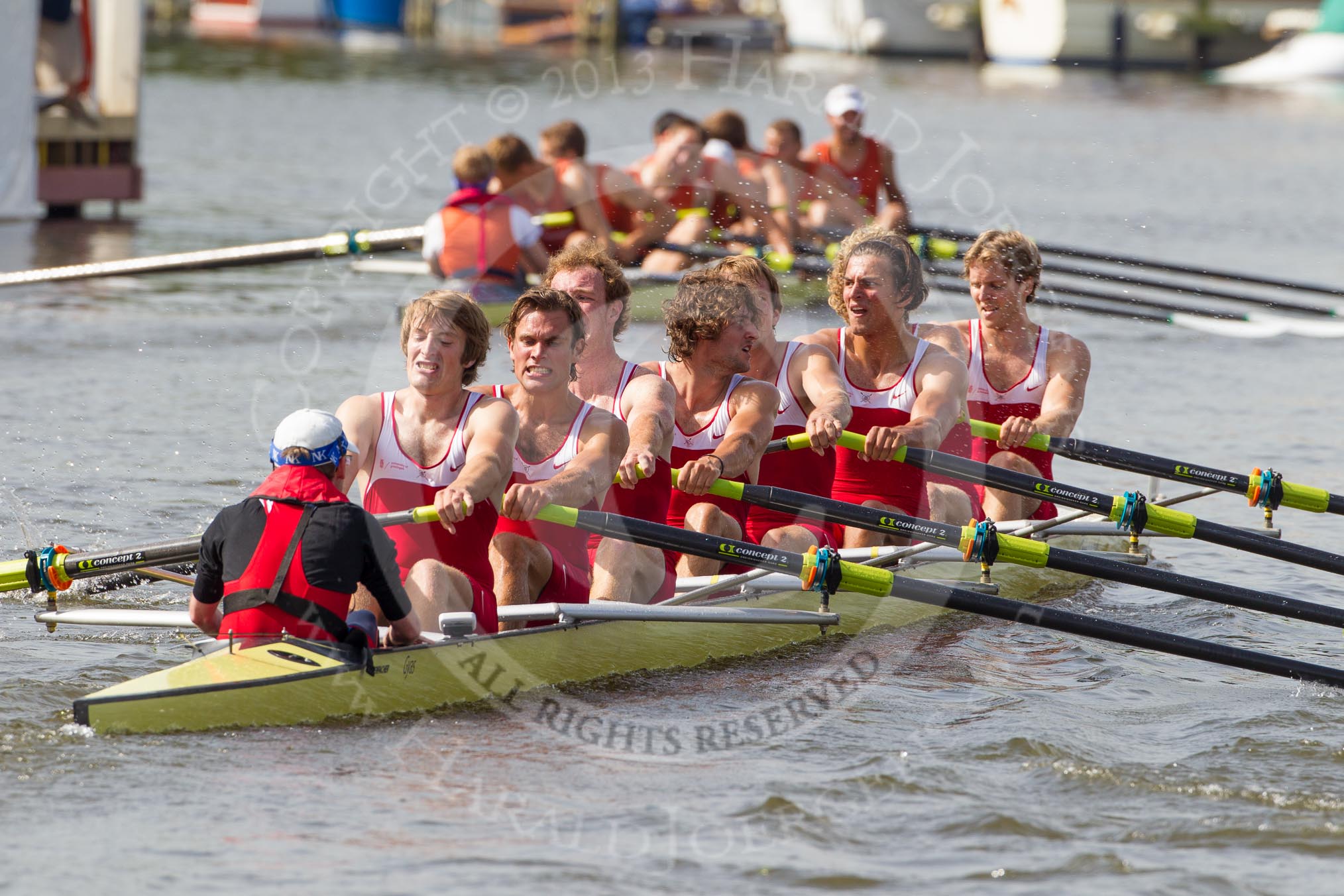 Henley Royal Regatta 2012 (Thursday): Race 7, Temple Challenge Cup:  University of Groningen, Holland  (110, Bucks) v St Petersburg University, Russia (101, Berks).
River Thames beteen Henley-on-Thames and Remenham/Temple Island ,
Henley-on-Thames,
Oxfordshire,
United Kingdom,
on 28 June 2012 at 09:41, image #36