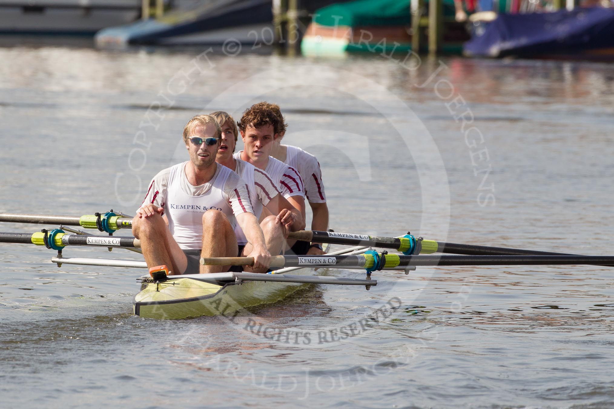 Henley Royal Regatta 2012 (Thursday): Race 8, Visitors' Challenge Cup:  Amsterdam Studenten Roeivereeniging Nereus, Holland  (193, Bucks) v Cambridge University and Leander Club  (194, Berks).
River Thames beteen Henley-on-Thames and Remenham/Temple Island ,
Henley-on-Thames,
Oxfordshire,
United Kingdom,
on 28 June 2012 at 09:47, image #43