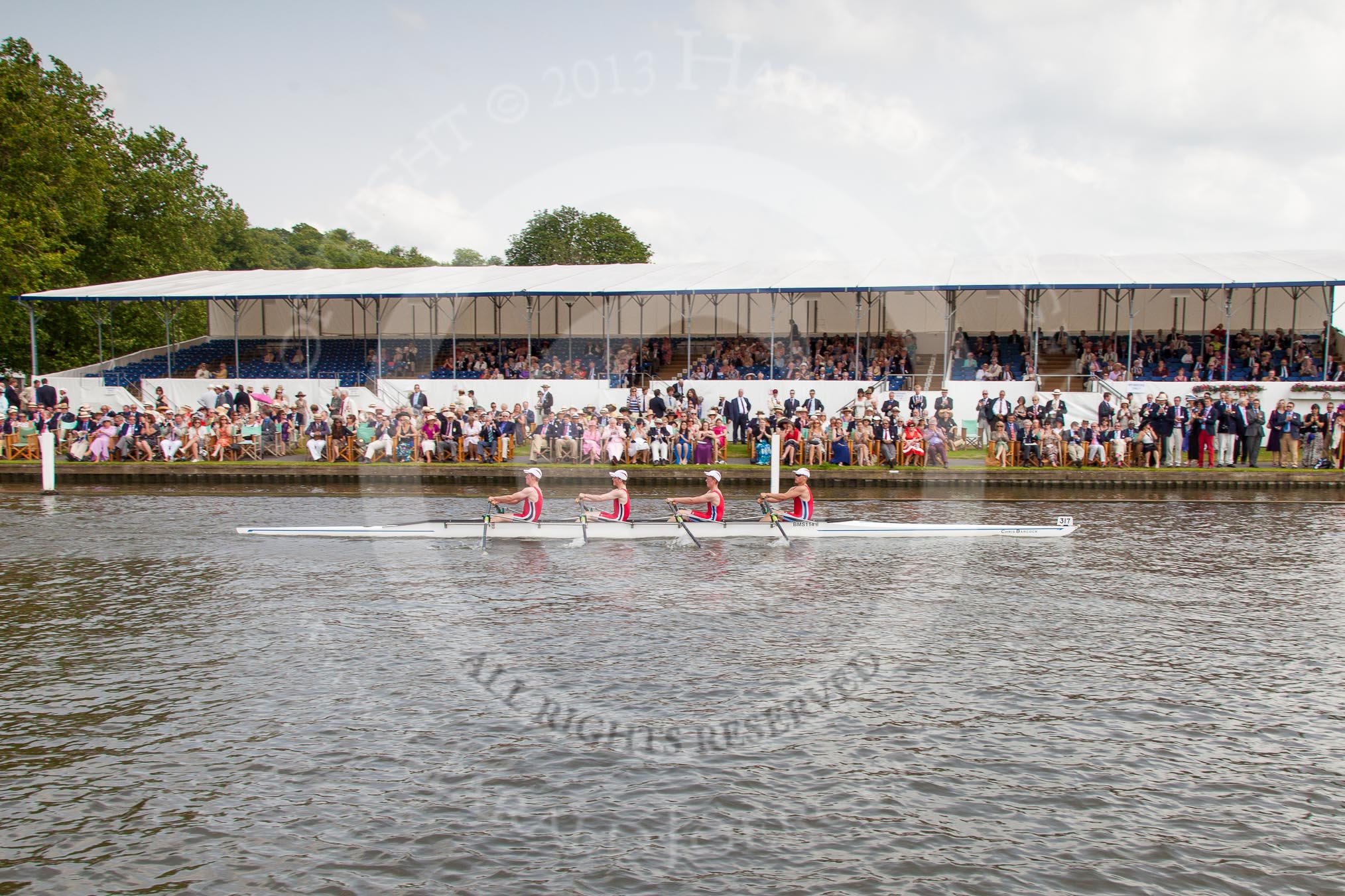 Henley Royal Regatta 2012 (Thursday): Race 50, Fawley Challenge Cup:  Sydney Rowing Club, Australia (318, Bucks) v Star Club (317, Berks).
River Thames beteen Henley-on-Thames and Remenham/Temple Island ,
Henley-on-Thames,
Oxfordshire,
United Kingdom,
on 28 June 2012 at 15:30, image #365